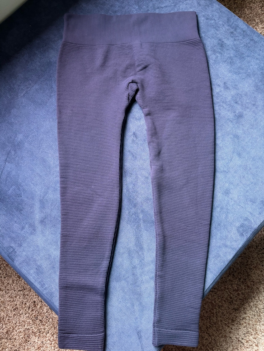 HALARA women’s Waffle Leggings in Deep Purple/Navy - 7/8 length - Never worn